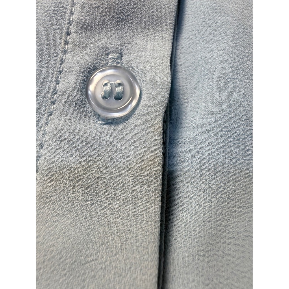 rue21 Womens Sleeveless Button Down Chiffon Blouse Light Blue Size S RN 70829 - Picture 4 of 4